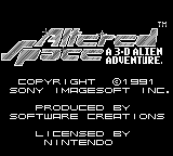 Altered Space - A 3-D Alien Adventure Title Screen